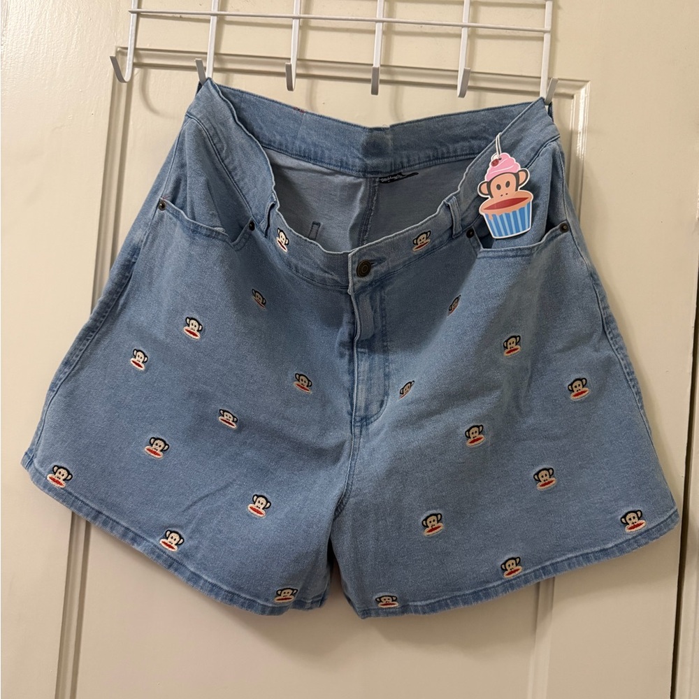 Paul Frank Light Blue Denim Shorts with Julius Embroidery